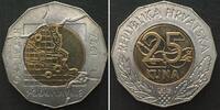 Kroatien CROATIA 25 Kuna 1997, DANUBE, bi-metallic, UNC -