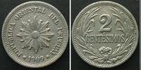 Uruguay URUGUAY. 2 Centesimos 1909 A, Cu-Ni, XF! -