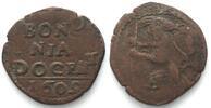 Vatikan Papal BOLOGNA Quattrino 1609 PAUL V copper VF+ -