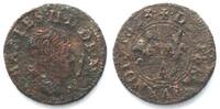 Frankreich - Nevers & Rethel NEVERS & RETHEL Denier 1653 A CHARLES II of GONZAGA copper VF-XF -