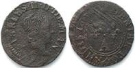 Frankreich - Nevers & Rethel NEVERS & RETHEL Denier 1653 A CHARLES II of GONZAGA copper XF! -
