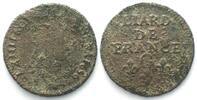 Frankreich FRANCE Liard de France 1656 G Lusignan mint LOUIS XIV copper VF -