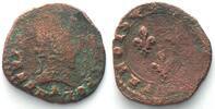 Frankreich FRANCE Double Tournois ND (c.1585) A, Paris mint, HENRY III copper VF+ -
