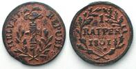 Schweiz Swiss HELVETIC REPUBLIC Rappen 1801 billon UNC-! -