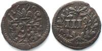 Bamberg, Bistum BAMBERG 3 Heller 1690 MARQUARD SEBASTIAN SCHENK VON STAUFENBERG copper VF-XF -