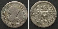 Mexiko MEXICO. 1/2 Real 1788 FM, Mo Mexico City, CHARLES III, silver VF+ -