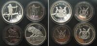 Namibia NAMIBIA. Set ESSAI - 1 & 10 $, 1 & 10 Mark 1990, Cu-Ni & silver, PATTERNS, RARE! -