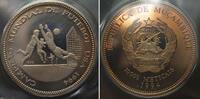 Mosambik MOZAMBIQUE - PATTERN 10000 Meticais 1994 SOCCER Cu-Ni Proof SCARCE! -