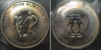 St. Thomas & Prinzeninsel ST. THOMAS & PRINCE ISL. 1000 Dobras 1996 Soccer OLYMPICS ATLANTA Cu-Ni Proof -