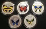 Vanuatu VANUATU 5 x 10 Vatu 2006 BUTTERFLIES colored Proof -