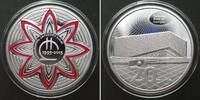 Georgien GEORGIA. 20 Lari 2015 NATIONAL BANK OF GEORGIA silver w. hologram, Proof RARE!!! -
