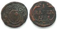 Schweiz - Schwyz Swiss SCHWYZ Rappen 1815 small shield, copper VF -