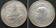 Tunesien TUNISIA 1 Dinar 1970 F.A.O. HABIB BOURGUIBA silver UNC- -