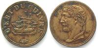 British Tokens CANADA. Halfpenny Borderline Token c.1830 C'EST DU CUIVRE Napoleon aXF! -