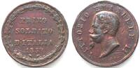 Italien - Orden und Abzeichen HOUSE SAVOY Medal PRIMO SOLDATO D'ITALIA 1859, VITTORIO EMANUELE II copper RARE! -