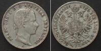Haus Habsburg AUSTRIA. 1/4 Florin 1858 A, FRANZ JOSEPH I silver XF -