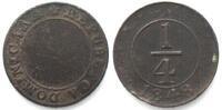 Dominikanische Republik DOMINICAN REPUBLIC. 1/4 Real 1848, plain 4, brass VF+ -