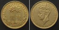 Britisch Westafrika BRITISH WEST AFRICA. 2 Shillings 1938 H, GEORGE VI Nickel-Brass AU! -