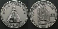 Guatemala - Medaillen GUATEMALA Medal 1966, Mayan Tikal Temple BANCO DE GUATEMALA silver 39mm -