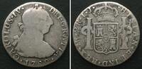 Peru PERU 2 Reales 1789 IJ, LIMAE, CARLOS IV silver F-VF/aVF -