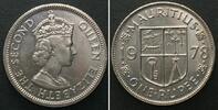 Mauritius MAURITIUS. 1 Rupee 1978, ELIZABETH II Cu-Ni Proof -