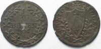 Schweiz - St. Gallen SAINT GALL Canton 1/2 Batzen 1814 billon VF -