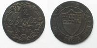 Schweiz - Waadt Swiss VAUD 1/2 Batzen 1818 billon VF -