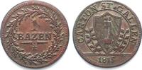 Schweiz - St. Gallen SAINT GALL Canton 1 Batzen 1815 billon aXF! -