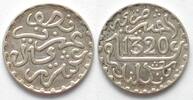 Marokko MOROCCO. 1/20 Rial AH 1320 (1902), Abd al-Aziz, silver, UNC-! -