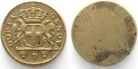 Italien - Münzgewichte Italy GENOVA Coin Weight 48 Lire 1792-93 brass 12.7g XF -