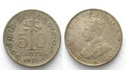 Ceylon CEYLON 50 Cents 1921 GEORGE V silver VF -