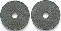 Franz. Indochina FRENCH INDOCHINA Cent 1941 VICHY zinc aXF DIE ROTATION c.45°! -