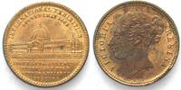 British Tokens 1862 LONDON WORLD’S FAIR EXHIBITION BUILDING BRASS TOKEN MEDALET VICTORIA -