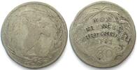 Schweiz - St. Gallen SAINT GALL Abbey 30 Kreuzer 1781 BEDA ANGEHRN v. HAGENWIL silver aVF -