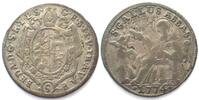 Schweiz - St. Gallen SAINT GALL Abbey 5 Kreuzer 1774 BEDA ANGEHRN v. HAGENWIL silver VF -
