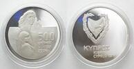 Zypern CYPRUS 500 Mils 1976 REFUGEES silver Proof -