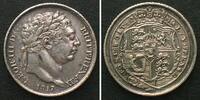 England GREAT BRITAIN. Sixpence 1817, GEORGE III silver AU! -