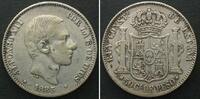 Philippinen SPANISH PHILIPPINES 50 Centimos 1885 ALFONSO XII silver XF! -