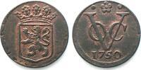 Niederländisch Indien NETHERLANDS EAST INDIES - HOLLAND Duit 1750 VOC copper AU! -