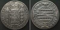 Brasilien BRAZIL. 960 Reis 1810 B, JOAO as Prince Regent, silver XF! -