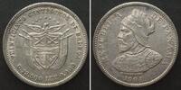 Panama PANAMA. 25 Centesimos 1904, silver AU! -