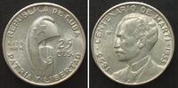 Kuba CUBA. 25 Centavos 1953, JOSE MARTI CENTENNIAL, silver UNC!!! -