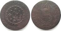 Brasilien - Maranhao BRAZIL - MARANHAO 20 Reis 1835, countermarked 80 Reis 1830 R, PEDRO II copper -