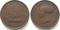 Kanada - New Brunswick Canada NEW BRUNSWICK. Penny 1854, Three masted ship, VICTORIA, copper VF -