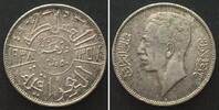 Irak IRAQ. 50 Fils 1938 GHAZI I, silver AU! -
