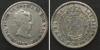 Spanien SPAIN. 2 Reales 1850 S RD, Seville mint, ISABEL II silver VF/VF+ -