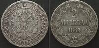 Finnland RUSSIAN FINLAND. 2 Markkaa 1865, ALEXANDER II silver VF+ -