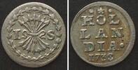 Niederlande - Holland NETHERLANDS - HOLLAND. Stuiver 1738, silver AU! -
