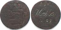 Sachsen-Hildburghausen German SAXE-HILDBURGHAUSEN 1 Heller 1809, FRIEDRICH I, copper VF -
