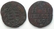 Sachsen-Hildburghausen German SAXE-HILDBURGHAUSEN 1 Heller 1805, FRIEDRICH I, copper VF -
